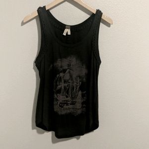 Black graphic tank